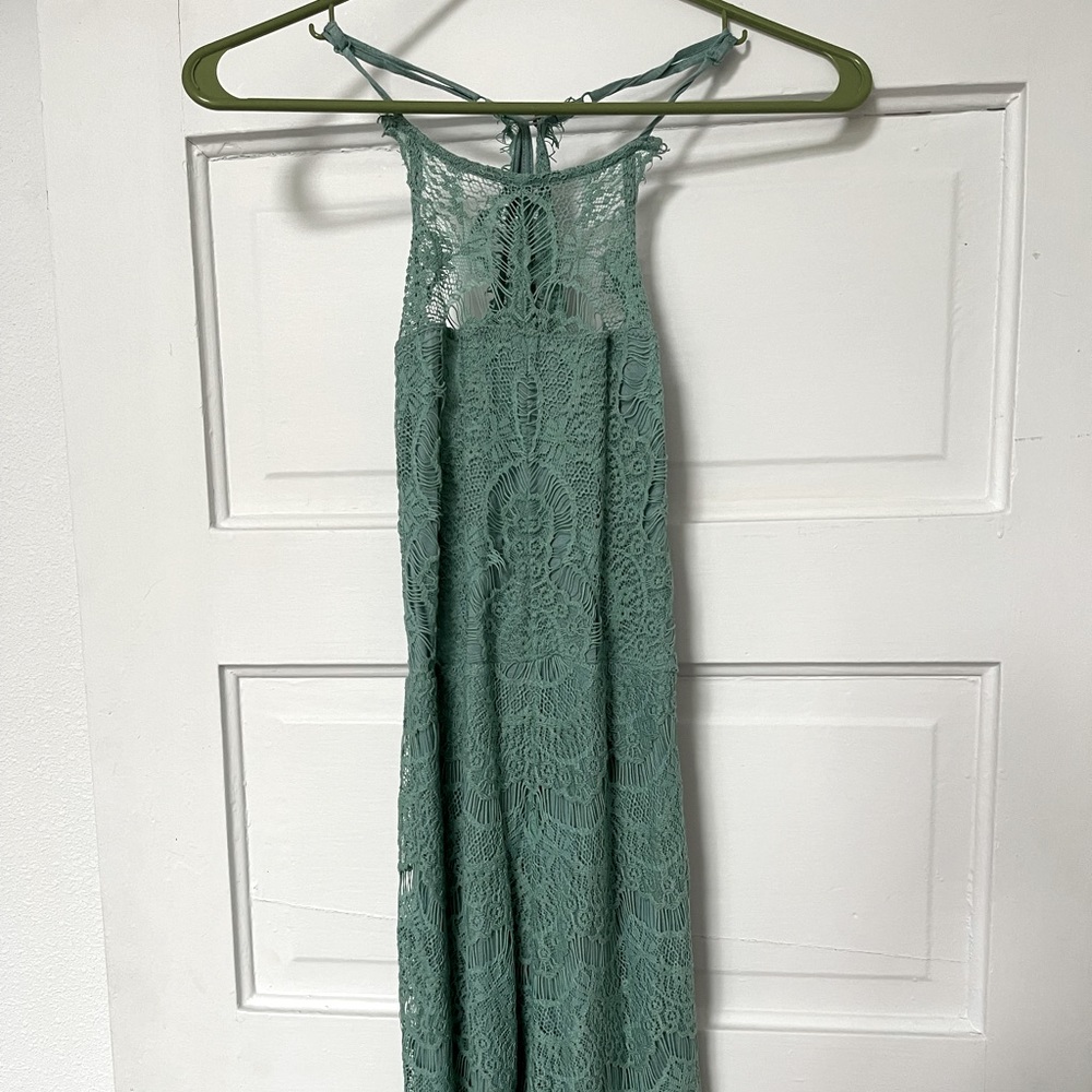 Free People lace shirt dress